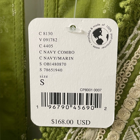 Free People NWT Sweet SW Embroidered Mini Dress in Olive Moss Green BUST 35.5” - Picture 5 of 16